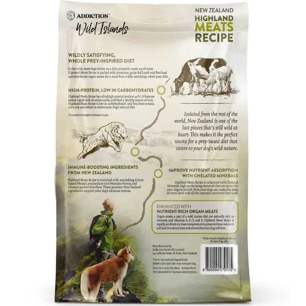25% OFF: Addiction Wild Islands Highland Meats Lamb & Beef Grain Free Dry Dog Food
