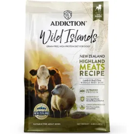 25% OFF: Addiction Wild Islands Highland Meats Lamb & Beef Grain Free Dry Dog Food