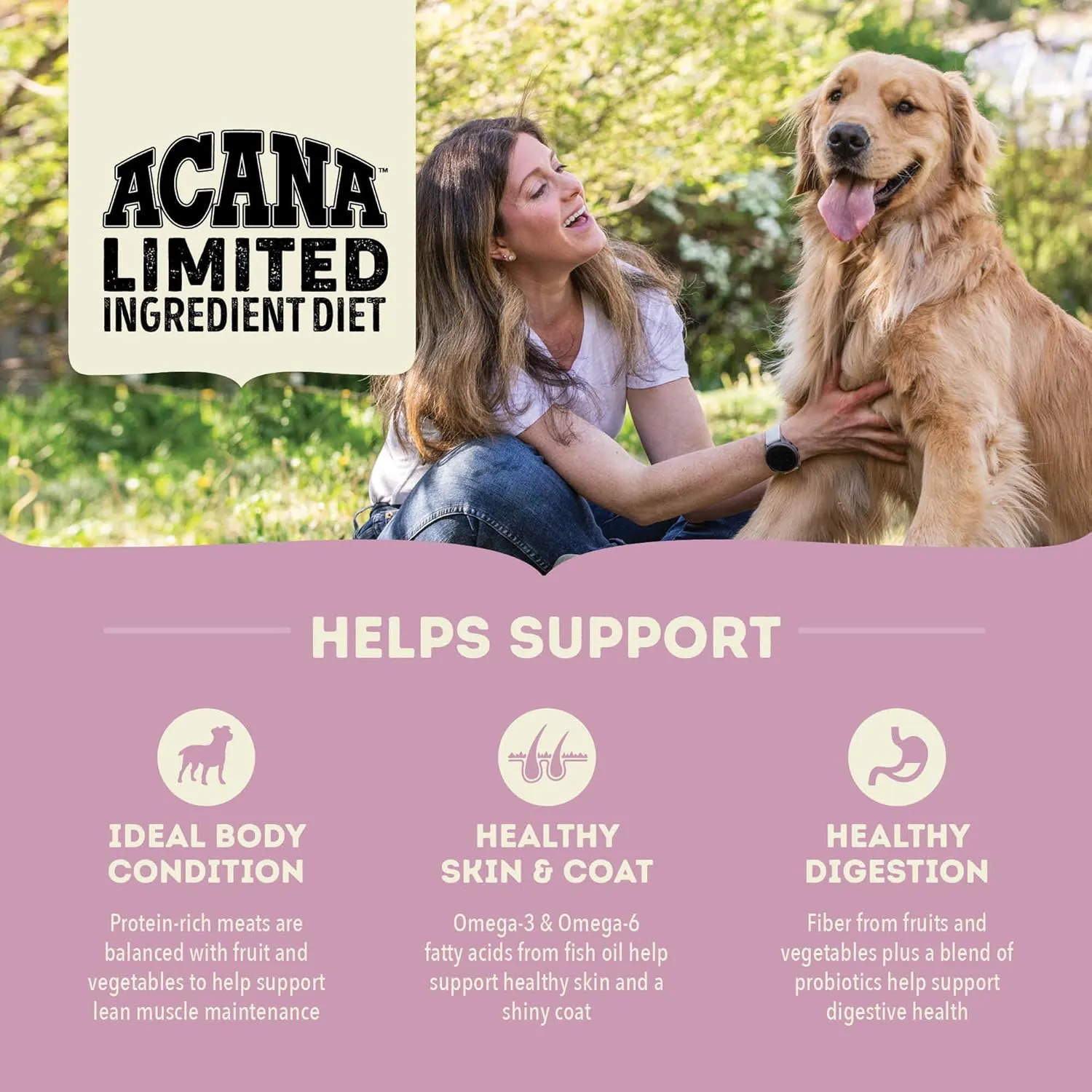 ACANA Singles Limited Ingredient Dry Dog Food, Grain Free Lamb & Apple Dog Food Recipe, 4.5lb