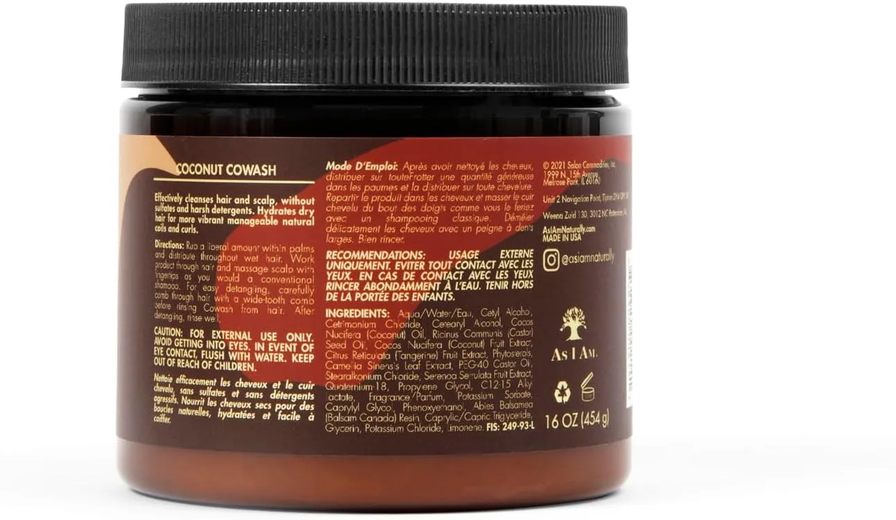As I Am Coconut Cowash / Co wash Cleansing Conditioner 227g / 454g