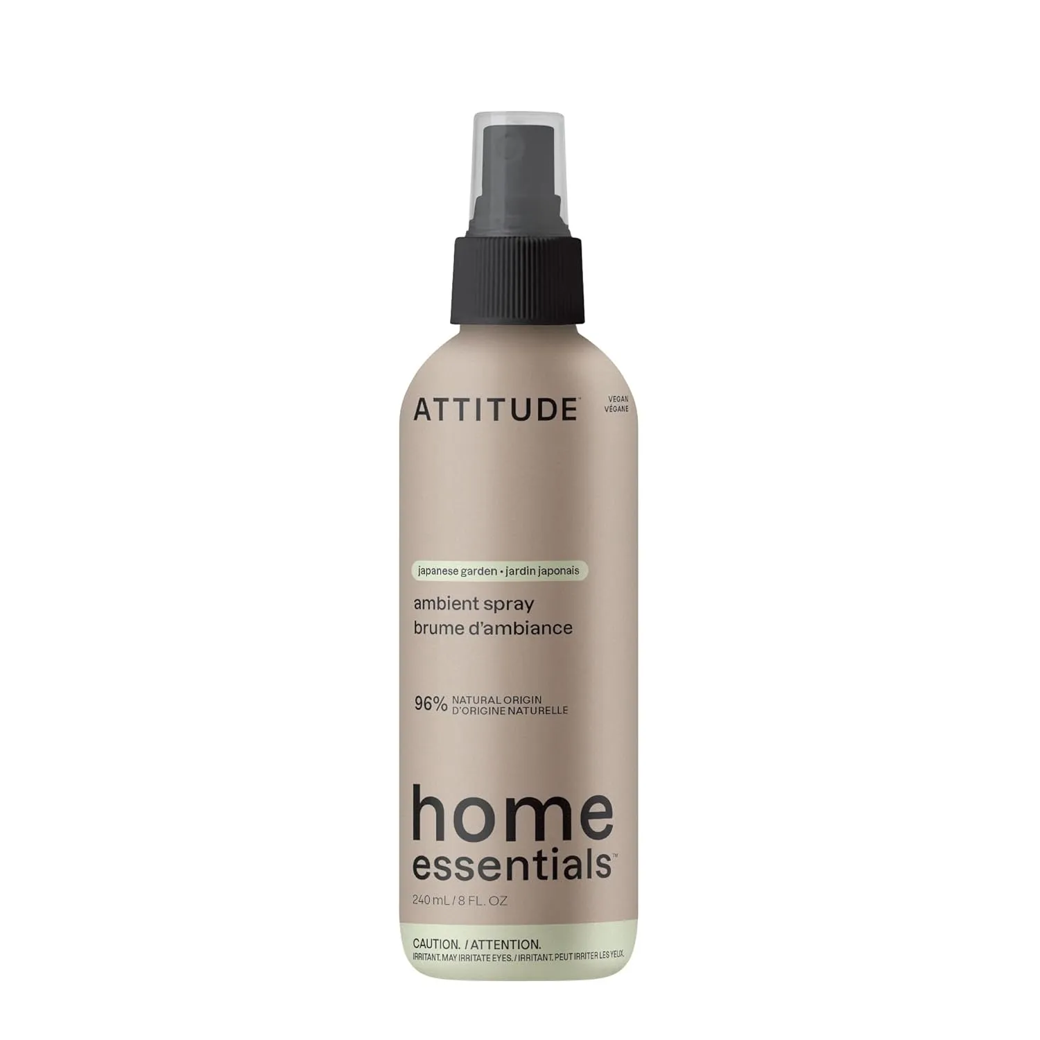 ATTITUDE Scented Room and Air Freshner Spray, for Home and Bathroom, Natural Origin Ingredients, Vegan,Floral and Woody Scent, Japanese Garden, 8 Fl Oz