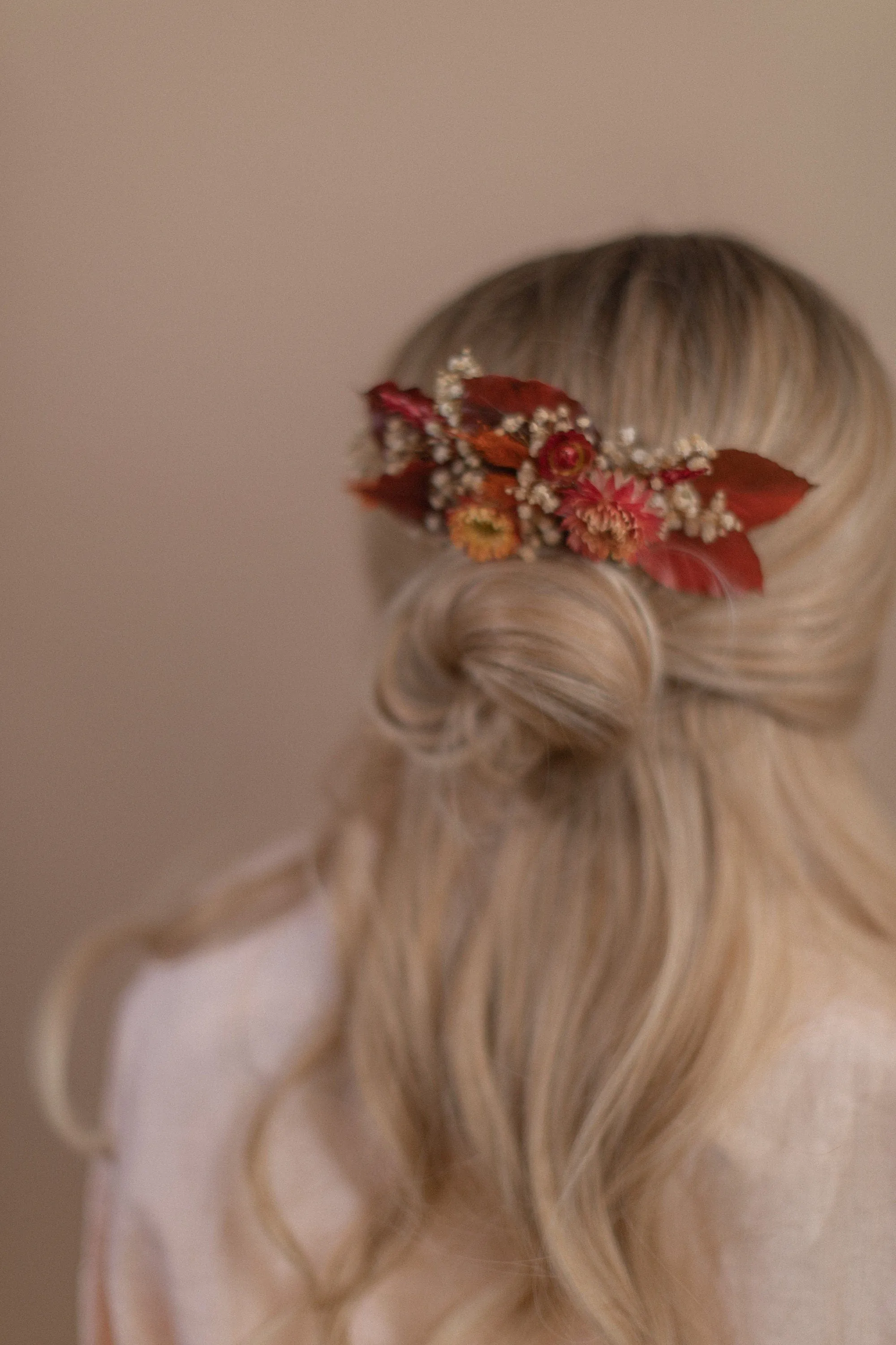 Autumn Terracota Bridal Comb / Autumn Wedding Hair Accessory