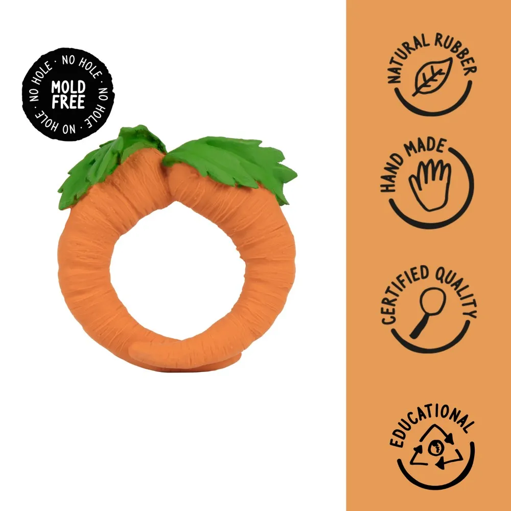 Carrot Natural Rubber Teether