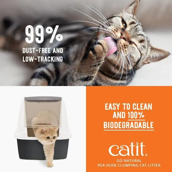 Catit Go Natural! Pea Husk Vanilla-Scented Clumping Cat Litter, 5.6kg