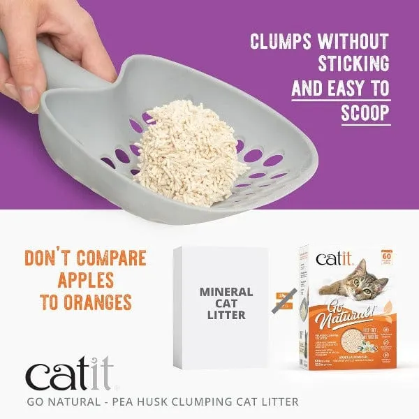 Catit Go Natural! Pea Husk Vanilla-Scented Clumping Cat Litter, 5.6kg