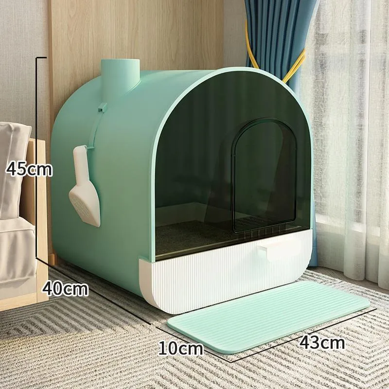 Closed Cat Litter Hooded Tray