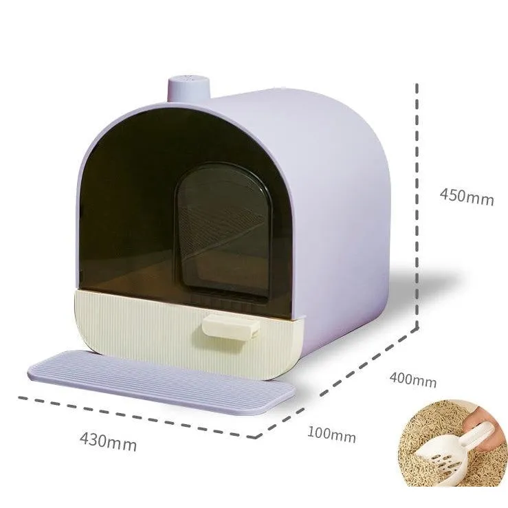 Closed Cat Litter Hooded Tray