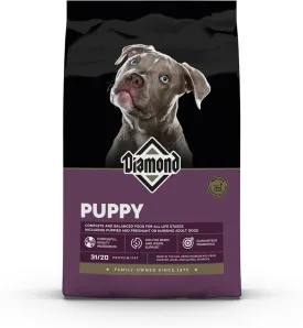 Diamond Premium Puppy is a Complete and Balanced Dry Dog Food Formula with Protein, Probiotics, and Healthy Fat That Provide High Nutritional Value in Growing Puppies 20lb