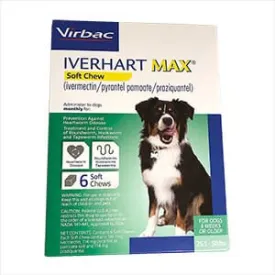 Iverhart Max (ivermectin/pyrantel pamoate/praziquantel) Soft Chews, 6 Soft Chews
