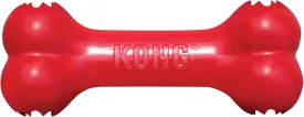 KONG Goodie Bone - Classic Durable Natural Rubber Dog Bone, Supports Mental Engagement - Treat Dispensing - Red - for Medium Dogs