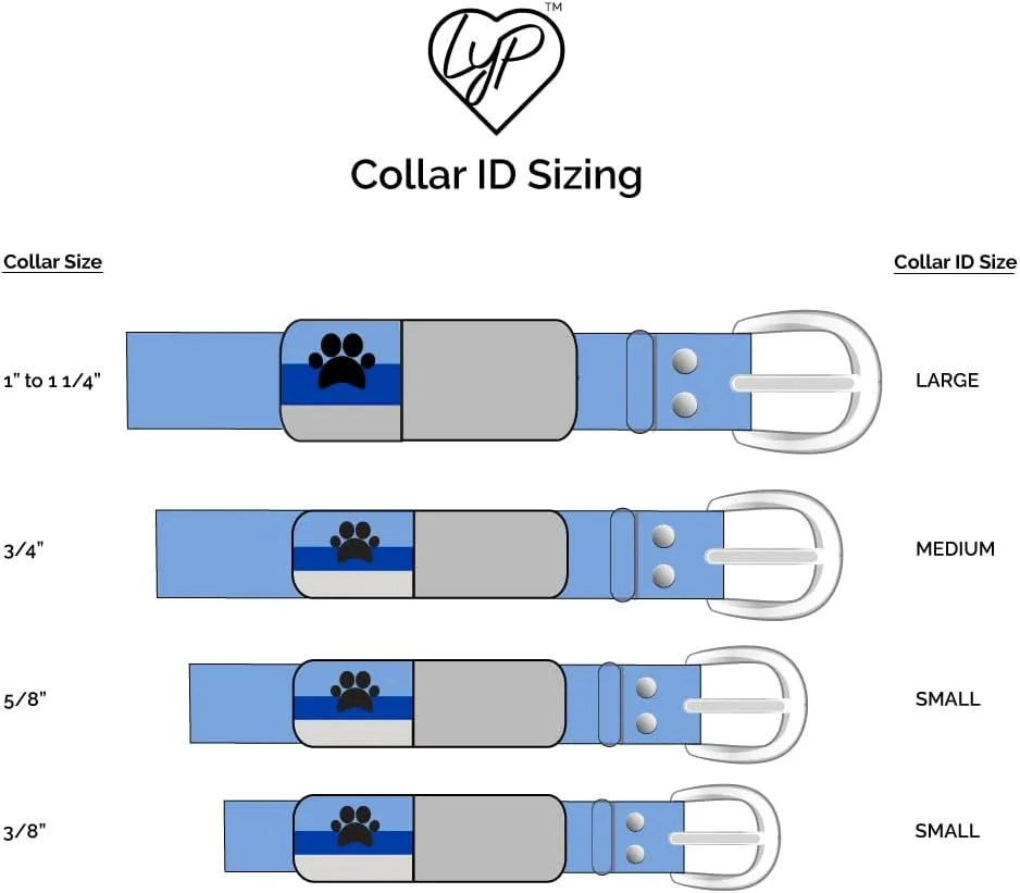 LYP Soundless Slide-On Collar ID Tag - Deep Engraved Silicone  Engraving Will Last - Pet ID Tags, Dog Tags, Cat Tags (Gray, Large)