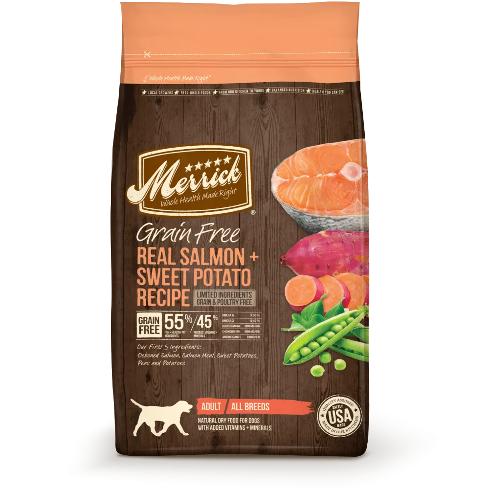 Merrick Grain Free Real Salmon and Sweet Potato Recipe Dry Dog Food