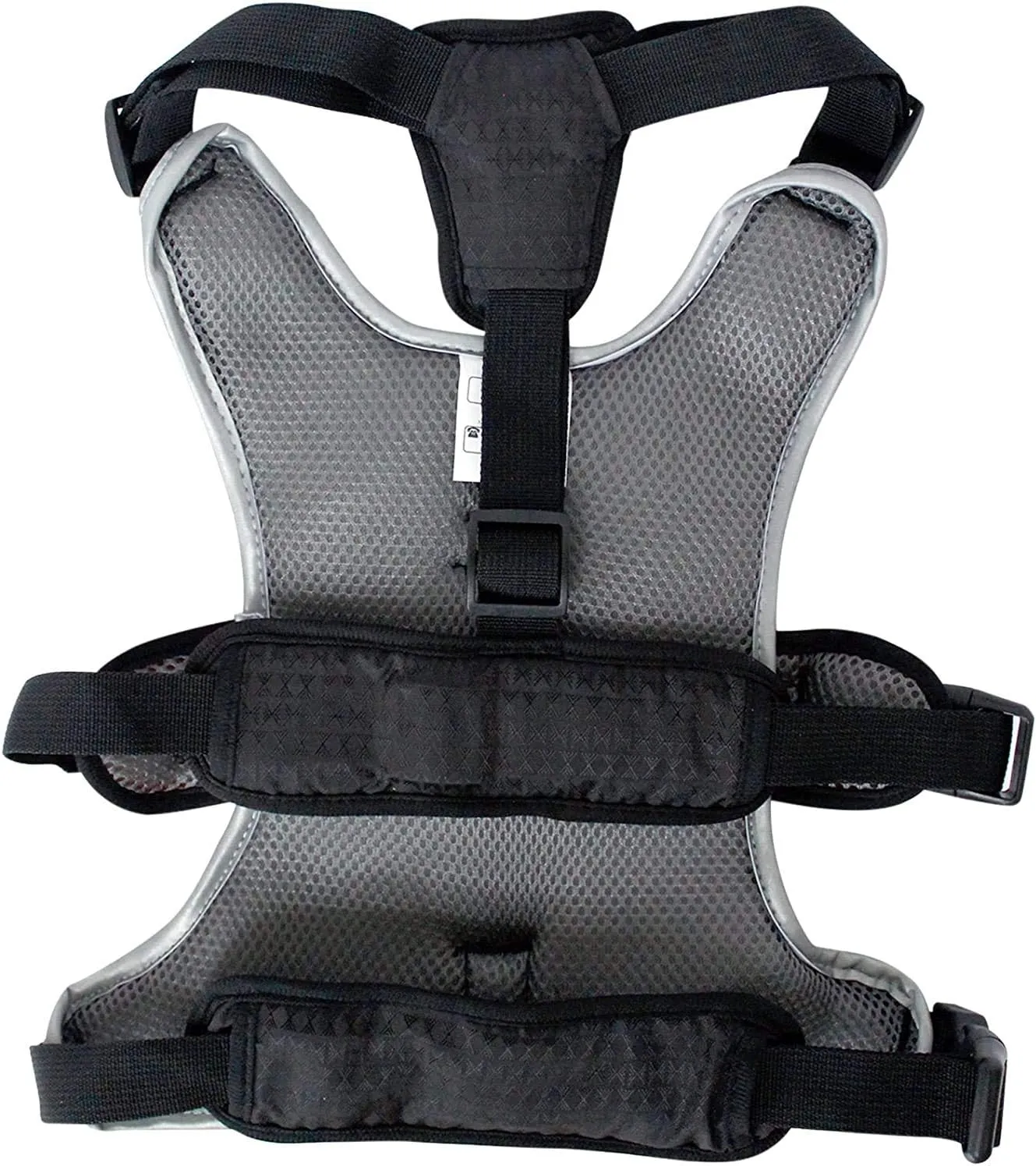 No-Pull Dog Harness - Padded, Mesh Fabric Dog Vest with Reflective Trim, Lifting Handles and Buckle Straps - Light Blue Dog Harness - L