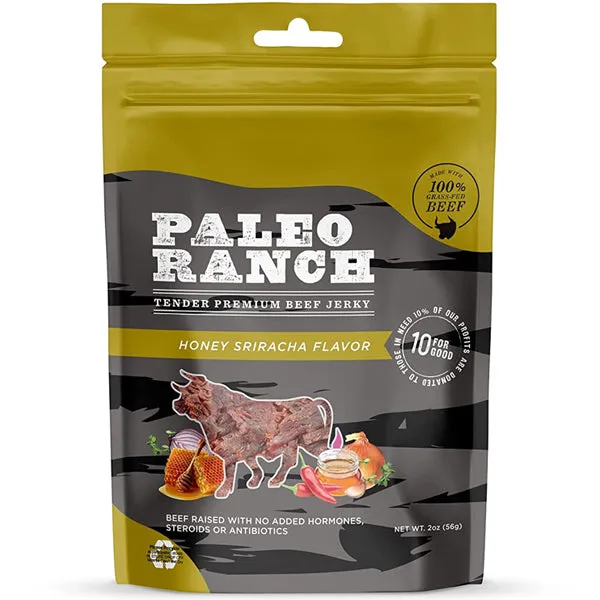 Paleo Ranch Tender Premium Beef Jerky 8pk
