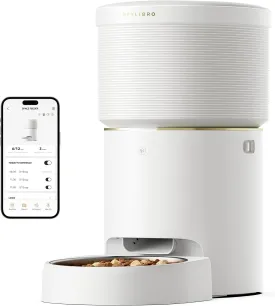 PETLIBRO Vacuum-Sealed Automatic Cat Feeders, 8L/34Cups Automatic Dog Feeder with 5G Wi-Fi, Automatic Cat Food Dispenser for Airtight Storage, Space Pet Feeder with 187mm Large Food Tray for Cat & Dog