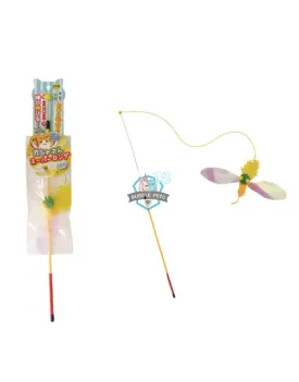 Petz Route Rustling Bee Super Long Stick Cat Toys