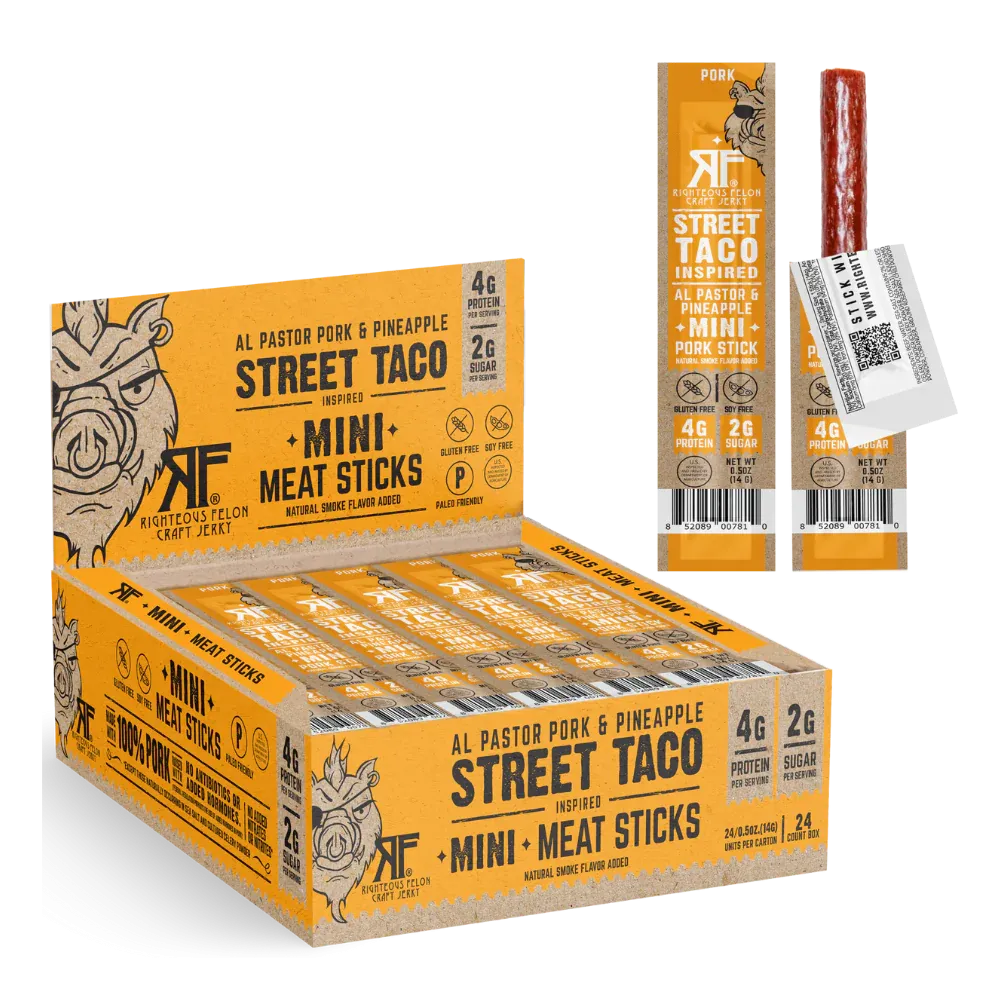 Righteous Felon Street Taco Pork Stick Minis 0.5oz