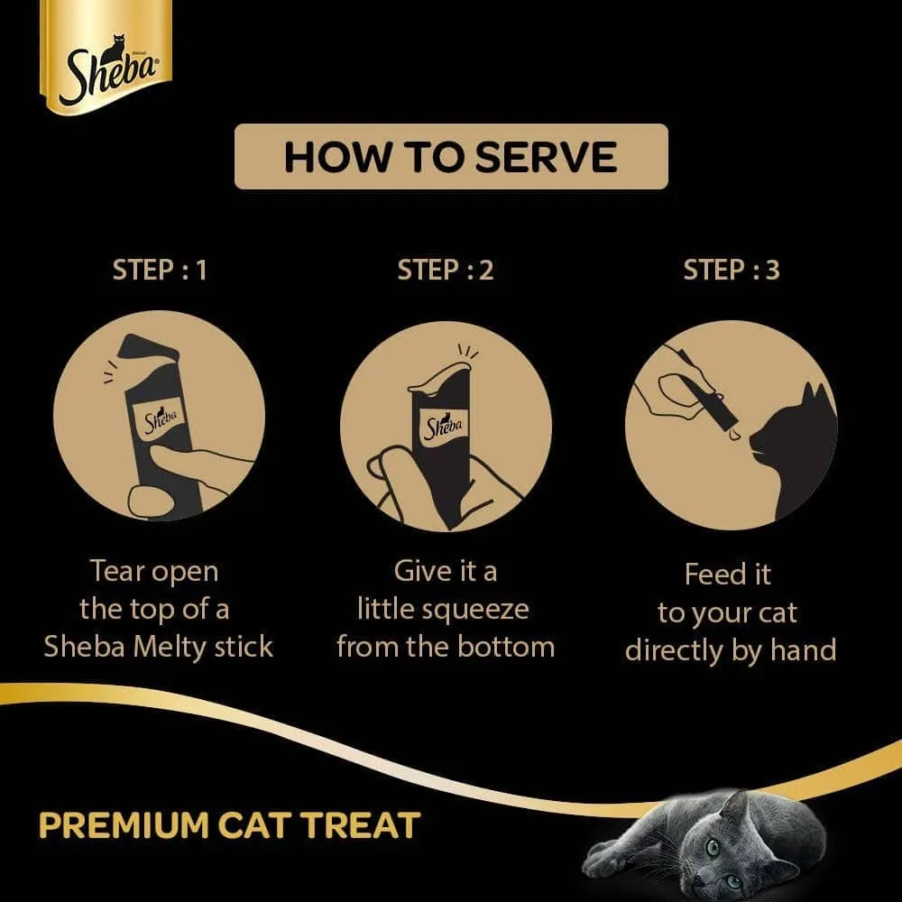 Sheba Tuna Flavor and Tuna & Prawn Maguro and Chicken & Chicken Whitefish Sasami Treats for Cats Combo