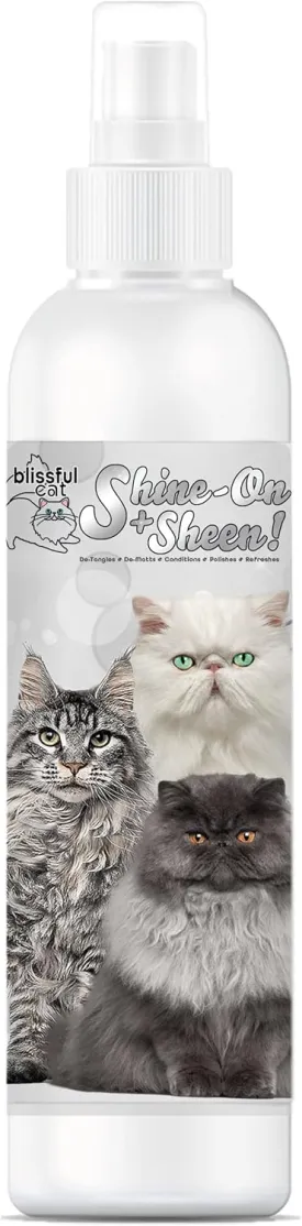 The Blissful Cat Shine On   Sheen Cat Coat Spray, 4-Ounce