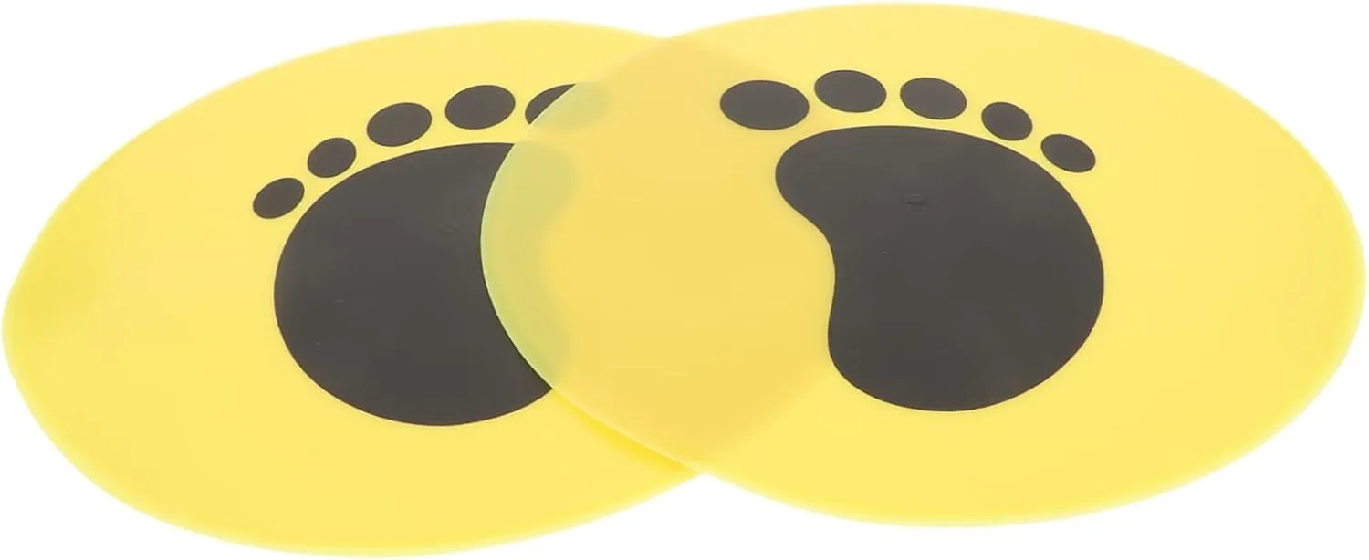 VICASKY Landmark Mat Foot Marking Flat Markers Pad Train Spot Soccer Dots Floor Mats Yellow